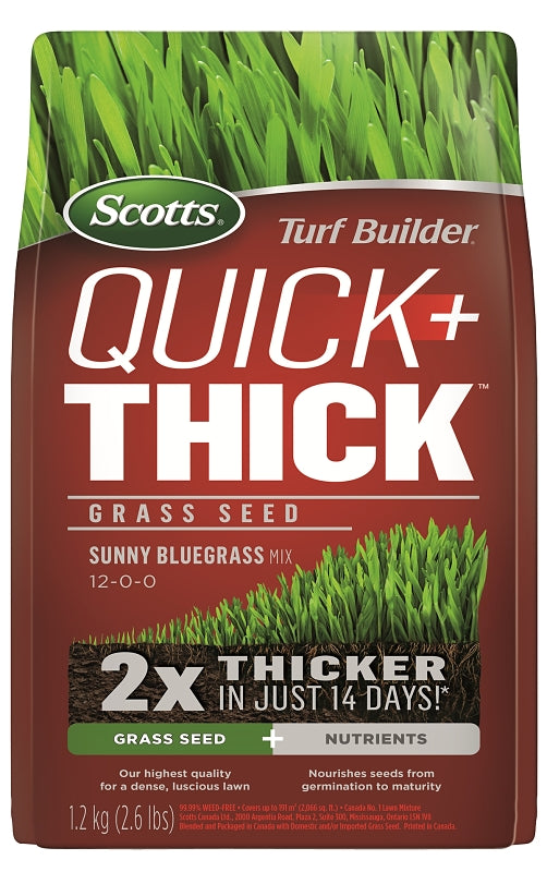 Scotts 12665 Quick + Thick Grass Seed, 1.2 kg Bag