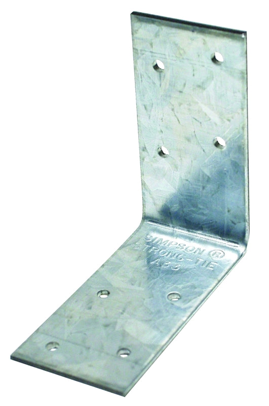 Simpson Strong-Tie A33 Angle, 3 in W, 3 in D, 1-1/2 in H, Steel, Galvanized/Zinc