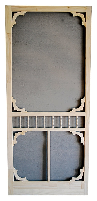 SCREEN TIGHT WCOL36 Screen Door, 36 in W, 80 in H, Light Brown