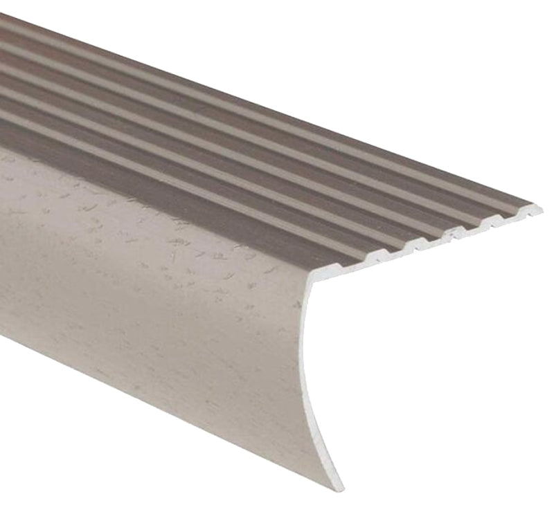 Shur-Trim FA2184HTI03 Stair Nose Moulding, 3 ft L, 1-1/8 in W, Aluminum, Hammered Titanium