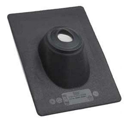 Oatey No-Calk Series 48100 Roof Flashing, 16 in OAL, 14 in OAW, 1-1/4 to 1-1/2 in Pipe, Thermoplastic