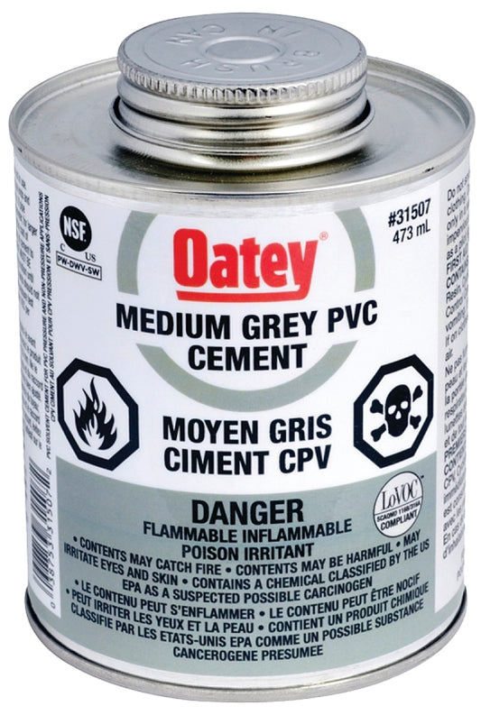 Oatey 31507 Cement, 473 mL, Liquid, Gray