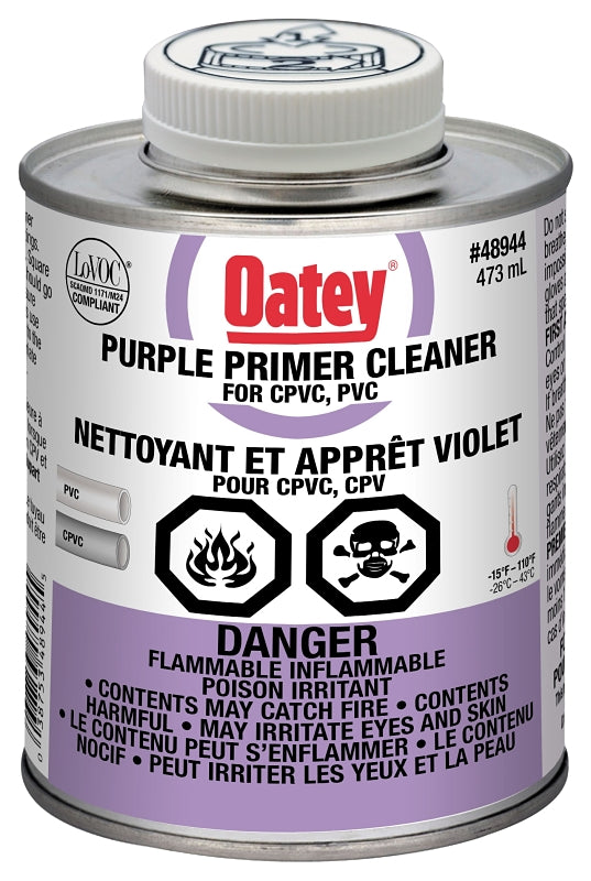 Oatey 48944/31491 Primer/Cleaner, Liquid, Purple, 473 mL