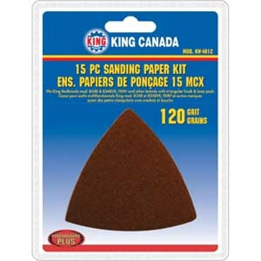 King Canada KW-4812 Sanding Paper Kit, 120 Grit