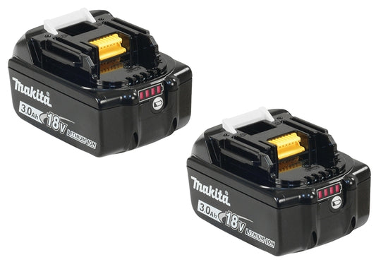 Makita LXT BL1830-2 Rechargeable Battery, 18 V Battery, 3 Ah