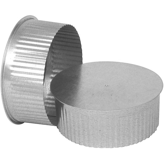 Imperial GV0735 Round End Cap, 6 in Dia, Galvanized Steel, Galvanized