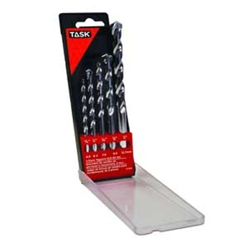 Task T17005 Drill Bit Set, Masonry, 5-Piece