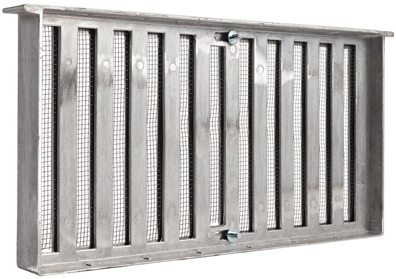 Master Flow 500 Foundation Vent, 28 sq-in Net Free Ventilating Area, Aluminum