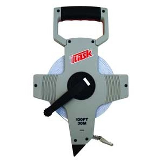 Task TS731 Open Reel Long Tape, 200 ft L Blade, 1 in W Blade, Fiberglass Blade, ABS Case