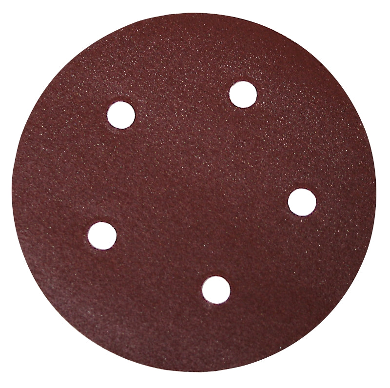 Task T13043 Sanding Disc, 5 in Dia, 240 Grit, Aluminum Oxide Abrasive, 5-Hole