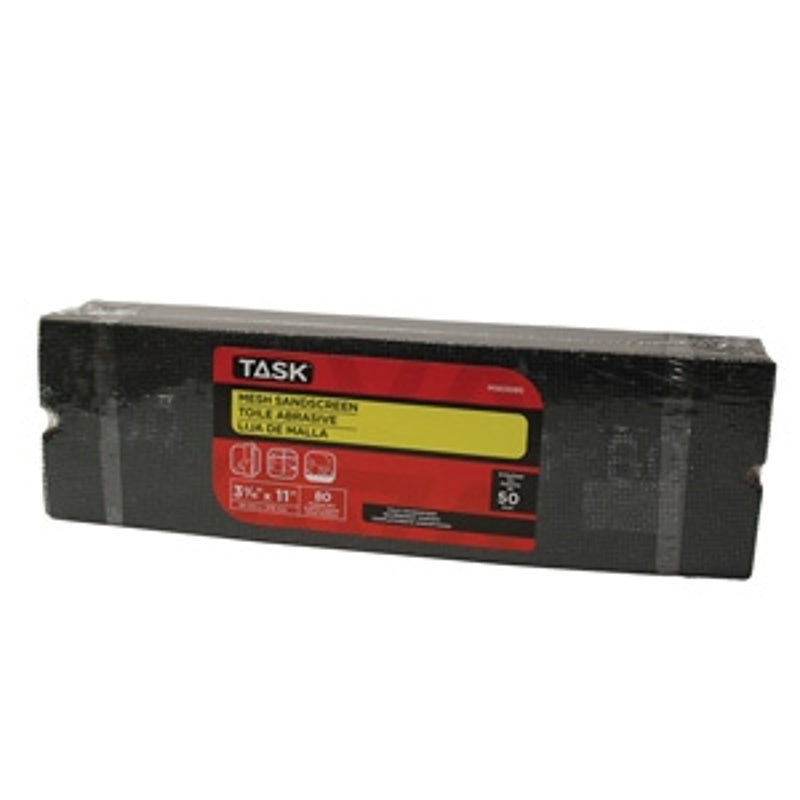 Task MS63080 Sandscreen, 11 in L, 3-5/16 in W, 80 Grit, Medium, Silicon Carbide Abrasive