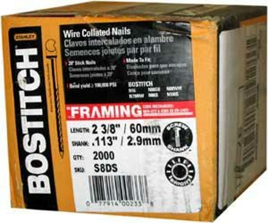 Bostitch S8DS-FH Framing Nail, 2-3/8 in L, 15 to 23 Gauge