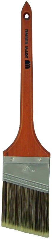 NOUR 1333-63TBM Angular Paint Brush, 2-1/2 in W, Polyester Bristle, Rat Tail Handle