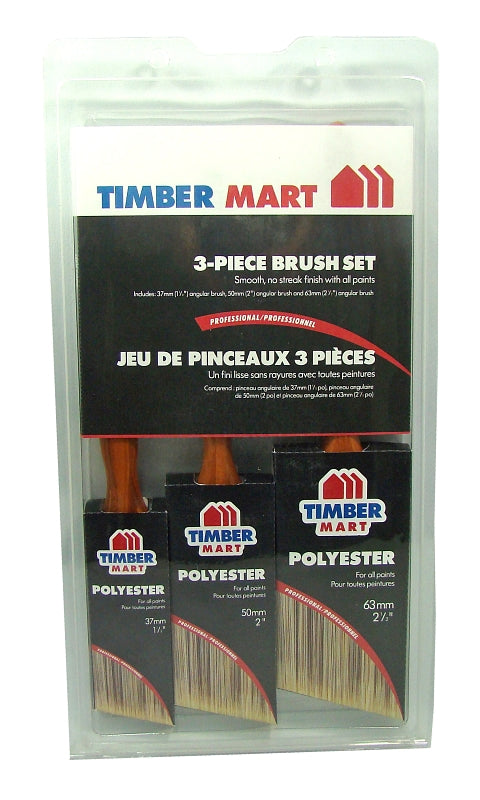 TIMBERMART 1331-3TBM Paint Brush, 1-1/2 in W, Polyester Bristle