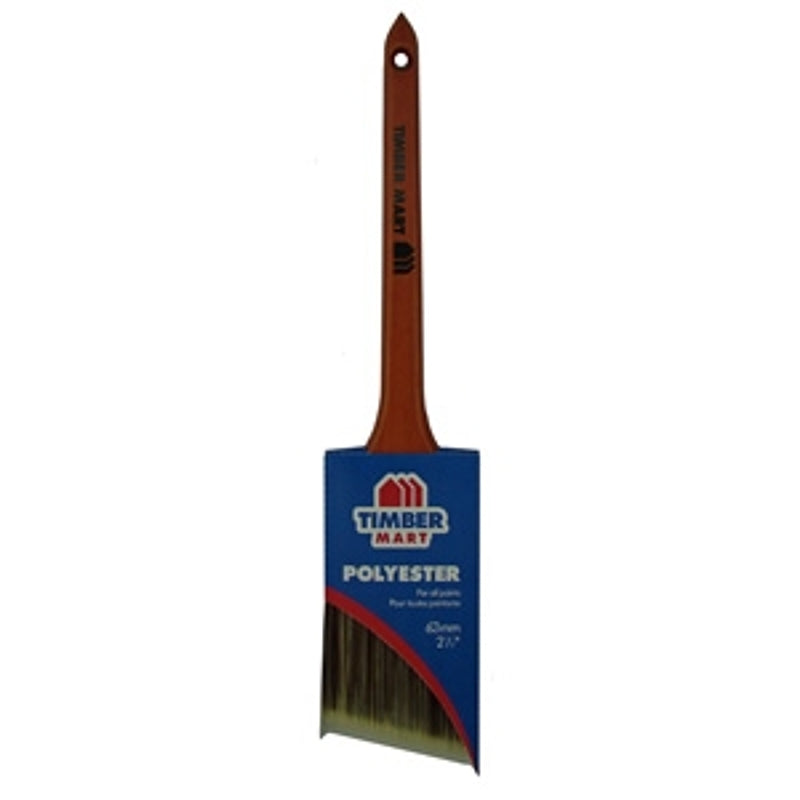 NOUR 1333-50TBM Angular Paint Brush, 2 in W, Polyester Bristle, Rat Tail Handle