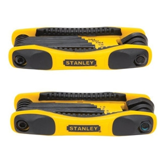 Stanley STHT71839 Metric and SAE Hex Key, Steel, Black/Yellow