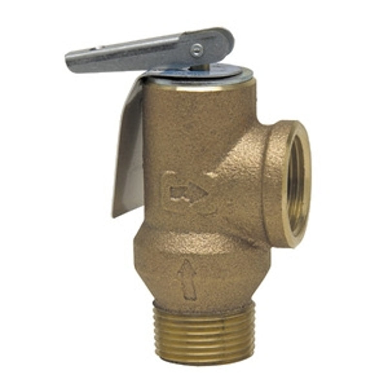 Watts 3L Pressure Relief Valve, 3/4 in, NPT, Brass Body