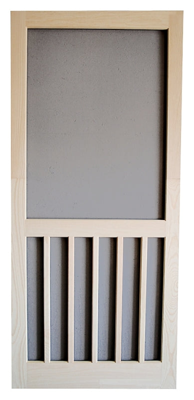 SCREEN TIGHT W5BAR36 Screen Door, 36 in W, 80 in H, Natural
