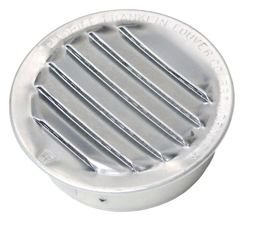 Duraflo 61RAA10D Mini Louvers Vent, 1.24 in Dia, Round, Aluminum, Mill