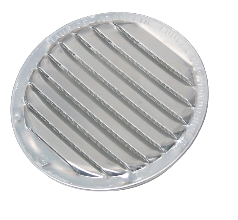 Duraflo 61RAA30D Mini Louvers Vent, 3-1/2 in Dia, Round, Aluminum, Mill