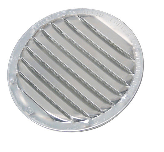 Duraflo 61RAA40D Mini Louvers Vent, 4.59 in Dia, Round, Aluminum, Mill