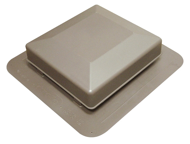 Duraflo 6050WW Roof Vent, 16.866 in OAW, 50 sq-in Net Free Ventilating Area, Polypropylene, Weathered Wood