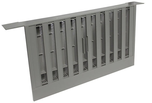 Duraflo 649000G Foundation Vent, 19.81 in W, 9.12 in H, 51 sq-in Net Free Ventilating Area, Gray