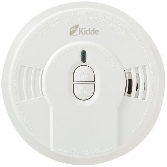 Kidde 0910CA Smoke Alarm, 10 ft, LED Display, 85 dB, Alarm: Audio, Ionization Sensor, Bracket Mounting, White