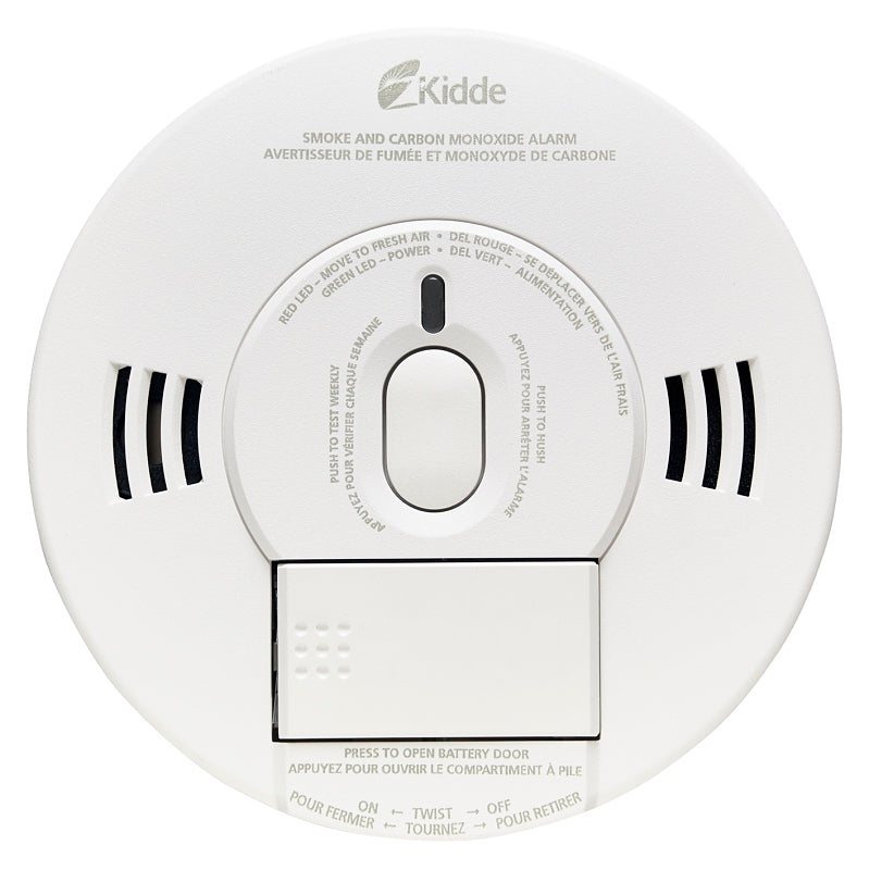 Kidde CP9000CA Smoke and Carbon Monoxide Alarm, 10 ft, 85 dB, Electrochemical, Photoelectric Sensor, White