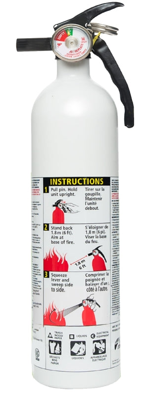 Kidde Home 468030MTL Fire Extinguisher, 2.5 lb Capacity, 1-A:10-B:C, A, B, C Class