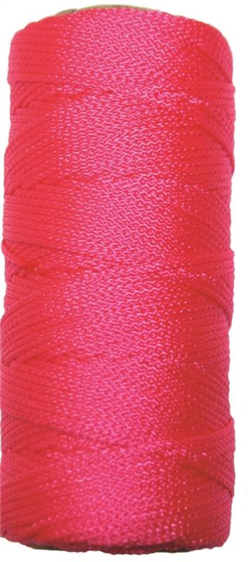 Ben-Mor 60125 Mason and Chalkline Twine, #18 Dia, 200 ft L, Nylon, Pink