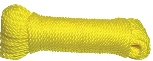 Ben-Mor 60148 Rope, 1/4 in Dia, 100 ft L, Polypropylene, Yellow, Hank