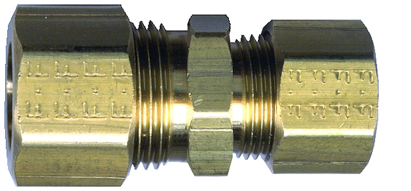 Fairview 62R106P Reducing Pipe Union Coupling, 5/8 x 3/8 in, Compression, Brass, 150 to 200 psi Pressure