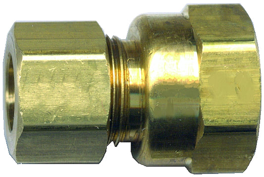 Fairview 66-10DP Pipe Connector, 5/8 x 1/2 in, Tube x Female, Brass, 150 psi Pressure