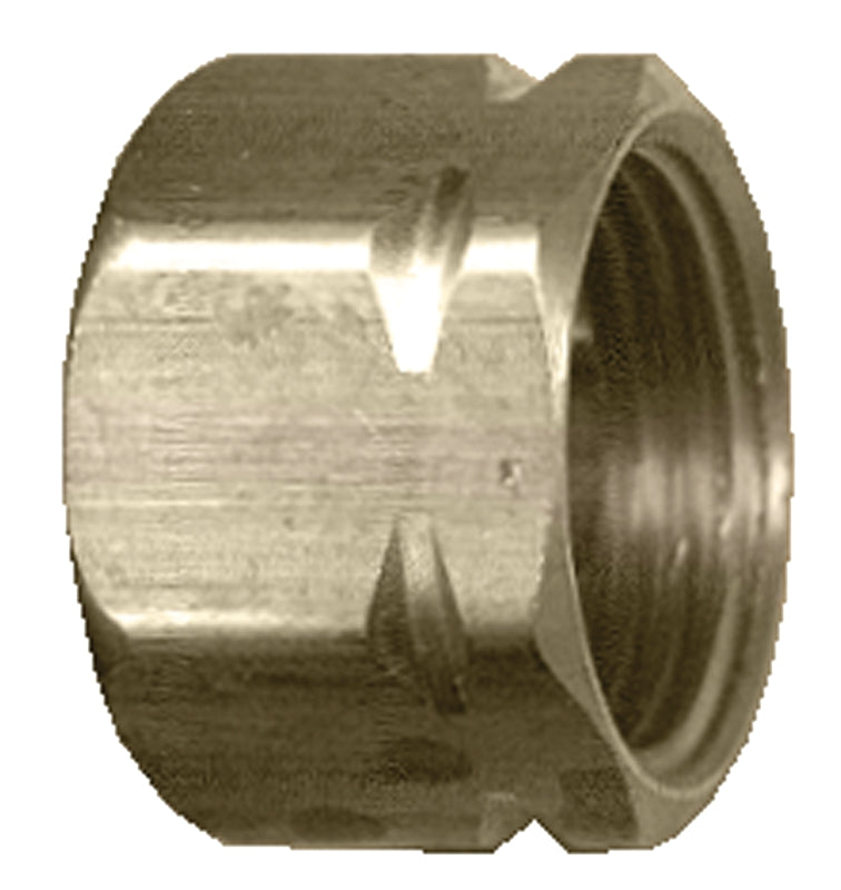 Fairview 61-4P Standard Pipe Nut, 1/4 in, Compression, Brass, 300 psi Pressure