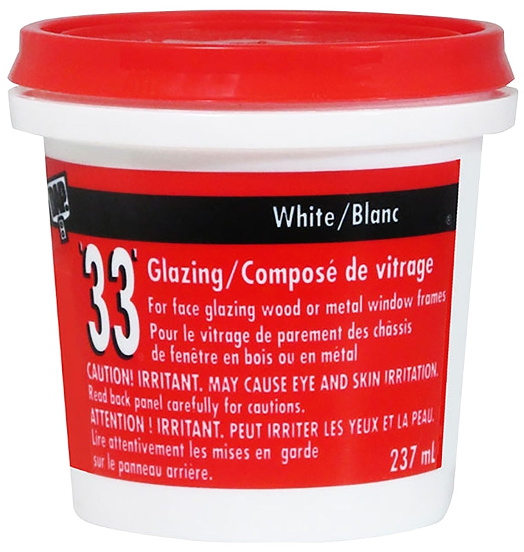 DAP 71151 Window Glazing, Paste, Pleasant, White, 237 mL Tub