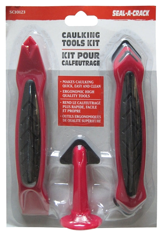 RCR SEAL-A-CRACK SC10123 Caulking Tool Kit, Black/Red