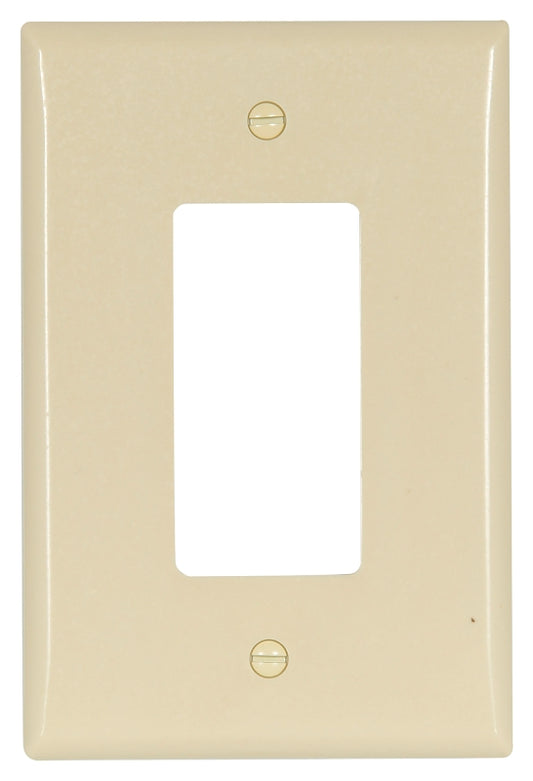 Eaton Wiring Devices 2751V-BOX Wallplate, 3-1/2 in L, 5-1/4 in W, 1 -Gang, Thermoset, Ivory, High-Gloss