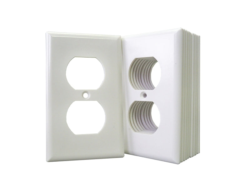 Eaton Wiring Devices 2132W-JP Receptacle Wallplate, 4-1/2 in L, 2-3/4 in W, 1 -Gang, Thermoset, White, High-Gloss