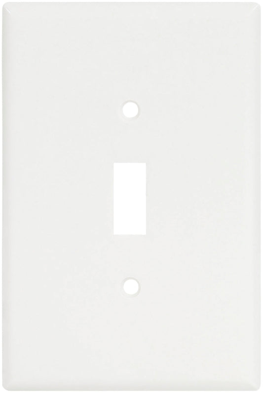 Eaton 2144W-BOX Wallplate, 5-1/4 in L, 3-1/2 in W, 1-Gang, Thermoset, White