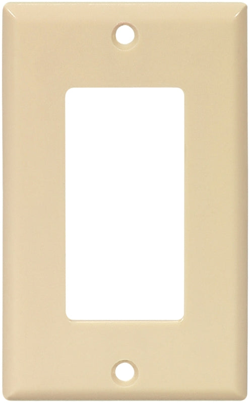 Eaton 2151V-JP Wallplate, 4-1/2 in L, 2-3/4 in W, 1-Gang, Thermoset, Ivory, High-Gloss