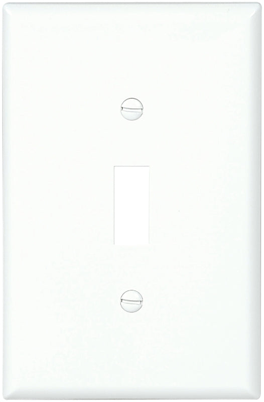 Eaton PJ1W Wallplate, 6 in L, 3-1/2 in W, 1-Gang, Polycarbonate, White, High-Gloss