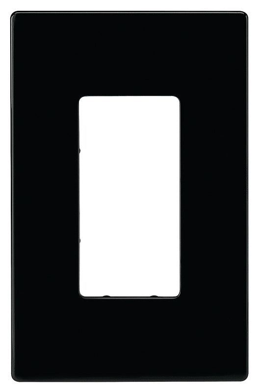 Eaton PJS26BK Wallplate, 4-7/8 in L, 3-1/8 in W, 1-Gang, Polycarbonate, Black, High-Gloss