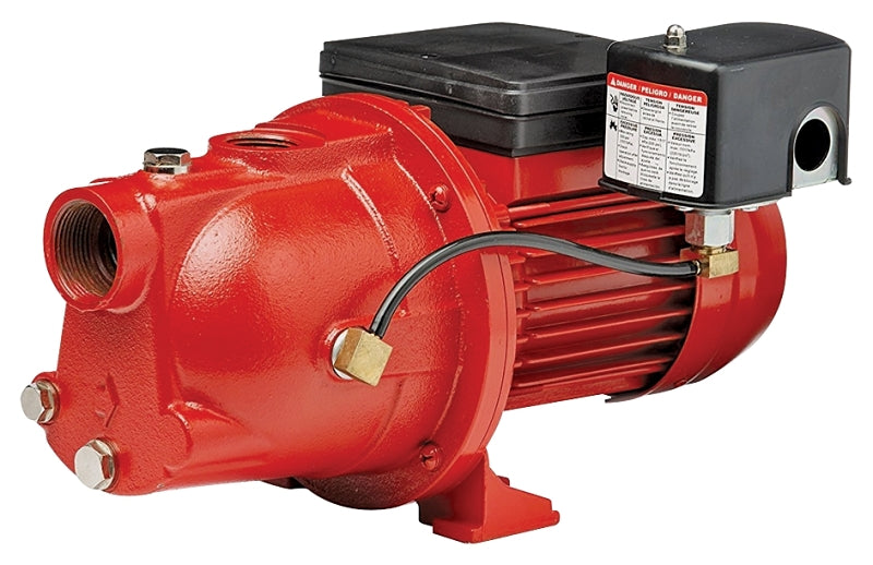 Red Lion 97080502 Shallow Well Jet Pump, 4.2, 8.4 A, 115/230 V, 1/2 hp, 1-1/4 x 1 in Connection, 148 ft Max Head