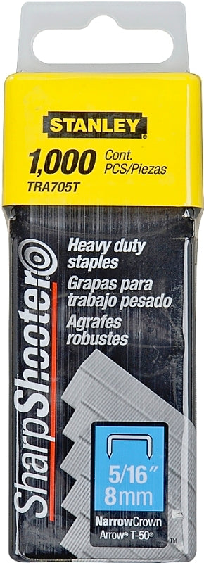 Stanley TRA705T Staple, 27/64 in W Crown, 5/16 in L Leg, Galvanized, 24 ga