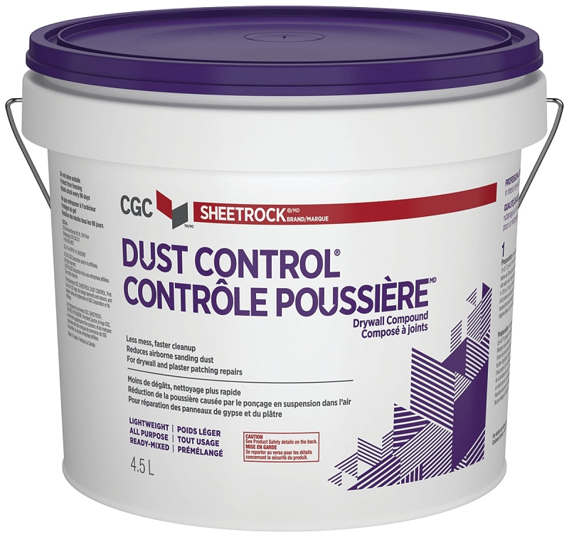 Sheetrock Dust Control 380550 Drywall Compound, Paste, Off-White