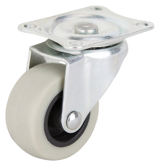 ProSource JC-N03-G Swivel Caster, 2 in Dia Wheel, 23 mm W Wheel, Thermoplastic Rubber Wheel, Gray, 105 lb