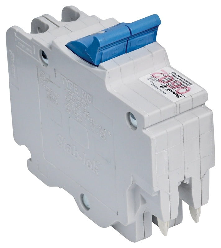 Square D Stab-lok NC0215 Circuit Breaker, Mini, 15 A, 2 -Pole, 120/240 VAC, Plug Mounting, White