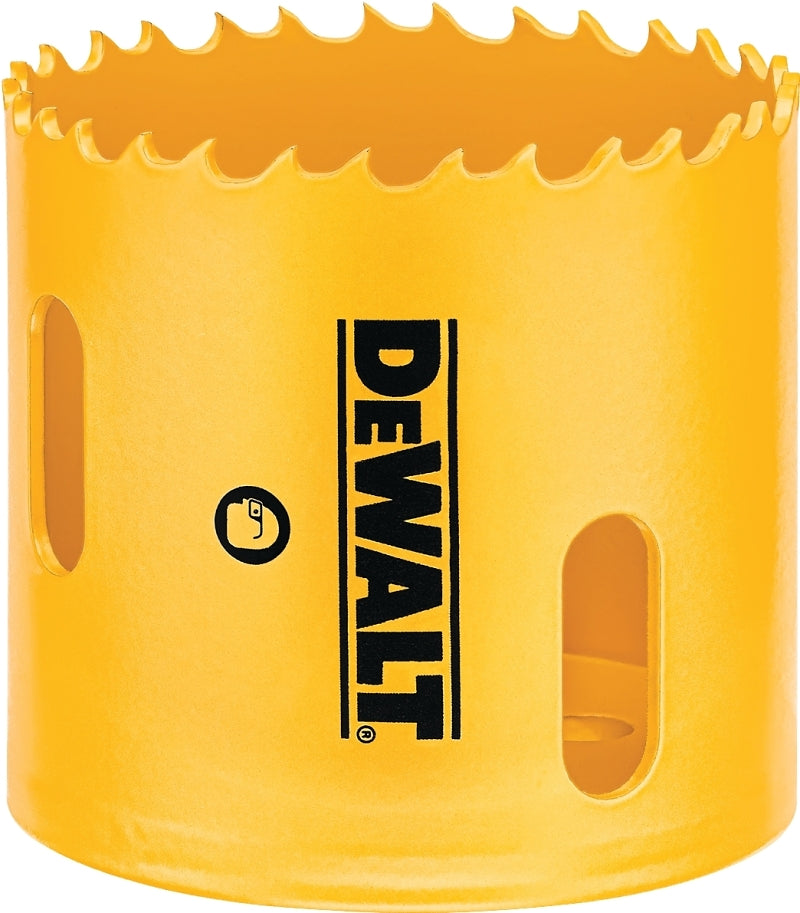 DeWALT D180040 Hole Saw, 2-1/2 in Dia, 1-13/16 in D Cutting, 5/8-18 Arbor, 4/5 TPI, HSS Cutting Edge