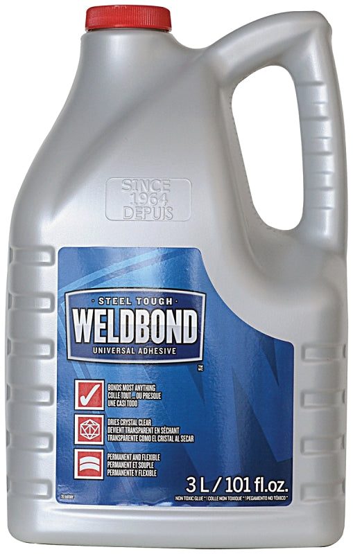 Weldbond 8-50030 Universal Adhesive, Clear/White, 3 L